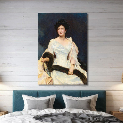 Ritratto Di Signora 2 Raimundo de Madrazo y Garreta rmg25 quadro stampato su tela