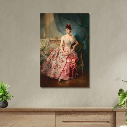 Ritratto Di Signora Raimundo de Madrazo y Garreta rmg27 quadro stampato su tela