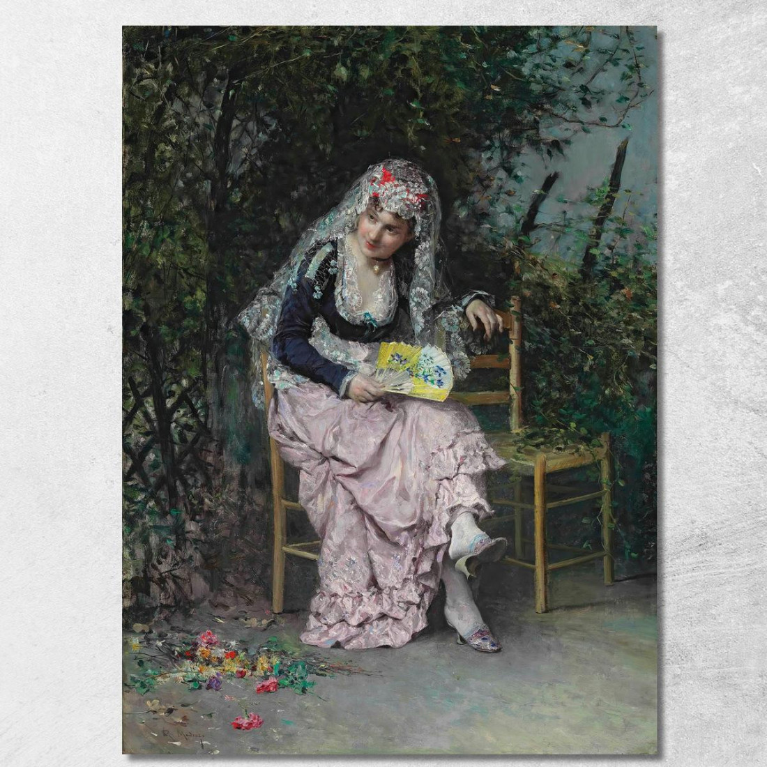 L'Appuntamento Raimundo de Madrazo y Garreta rmg41 quadro stampato su tela