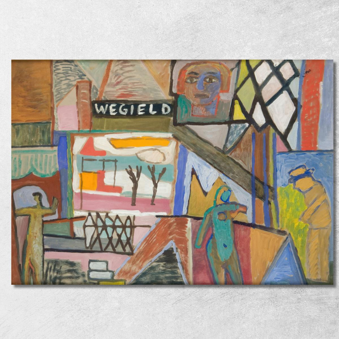 Composizione Con La Scritta Wegield Sasza Blonder sbl29 quadro stampato su tela