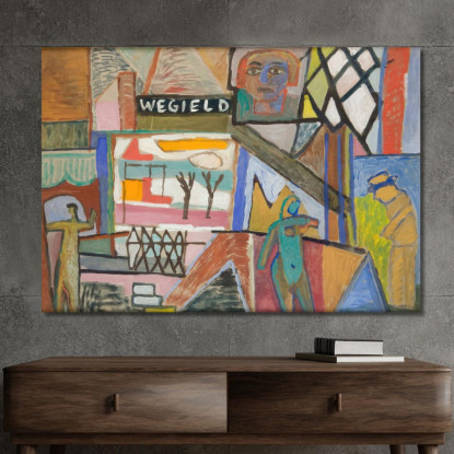 Composizione Con La Scritta Wegield Sasza Blonder sbl29 quadro stampato su tela