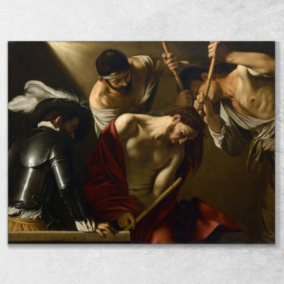 La Coronazione Di Spine Caravaggio crv44 quadro stampato su tela