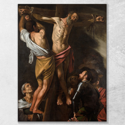 La Crocifissione Di Sant'Andrea Caravaggio crv45 quadro stampato su tela