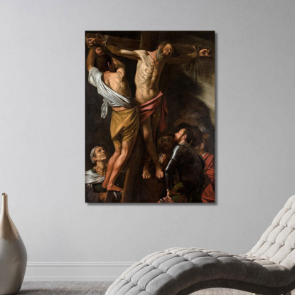 La Crocifissione Di Sant'Andrea Caravaggio crv45 quadro stampato su tela