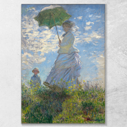 Donna Con Parasole - Madame Claude Monet mnt14 quadro stampato su tela