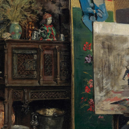 Nello Studio Dell'Artista Julius Leblanc Stewart jls8 quadro stampato su tela