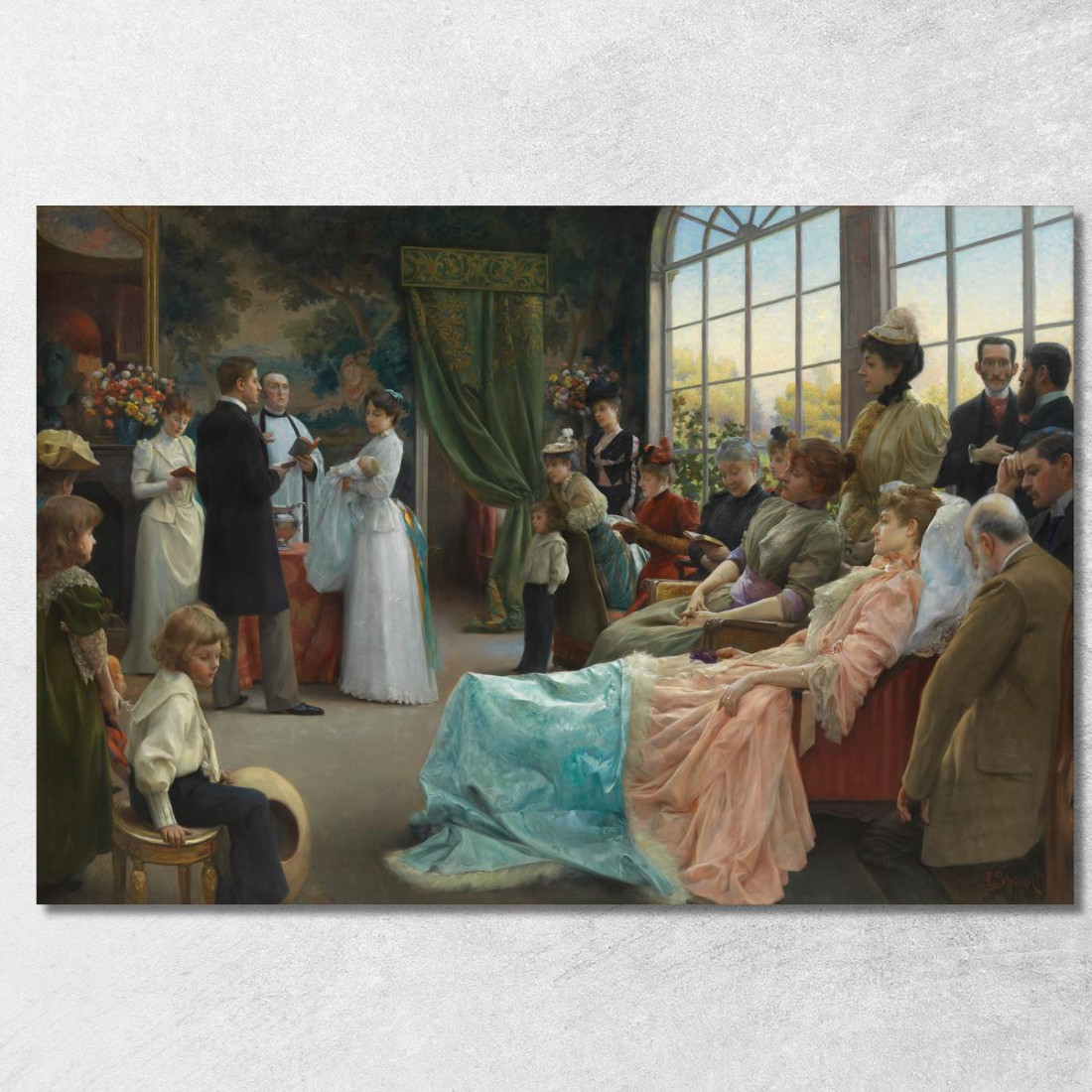 Il Battesimo Julius Leblanc Stewart jls23 quadro stampato su tela