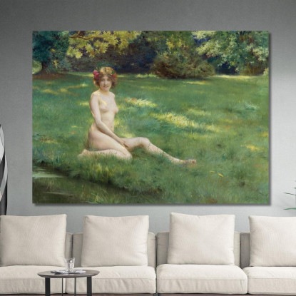 Un Nudo Sul Prato Julius Leblanc Stewart jls27 quadro stampato su tela