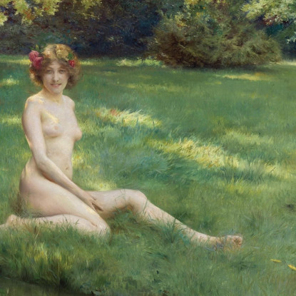 Un Nudo Sul Prato Julius Leblanc Stewart jls27 quadro stampato su tela