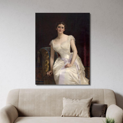 Portrait De Mary Victoria Leiter, Plus Tard Lady Curzon De Kedleston Vicereine De L'Inde Alexandre Cabanel tableau impression su