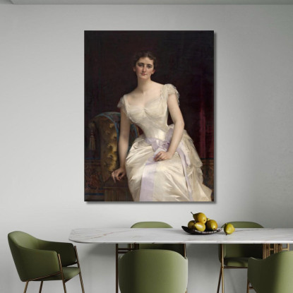 Portrait De Mary Victoria Leiter, Plus Tard Lady Curzon De Kedleston Vicereine De L'Inde Alexandre Cabanel tableau impression su
