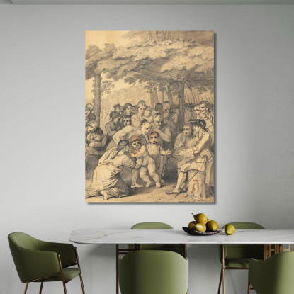 Die Indianer Übergeben Die Englischen Gefangenen An Colonel Bouquet In Der Nähe Seines Lagers Benjamin West drucken auf leinwand