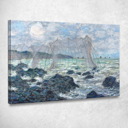 Reti Da Pesca A Pourville 1882 Claude Monet mnt25 quadro stampato su tela