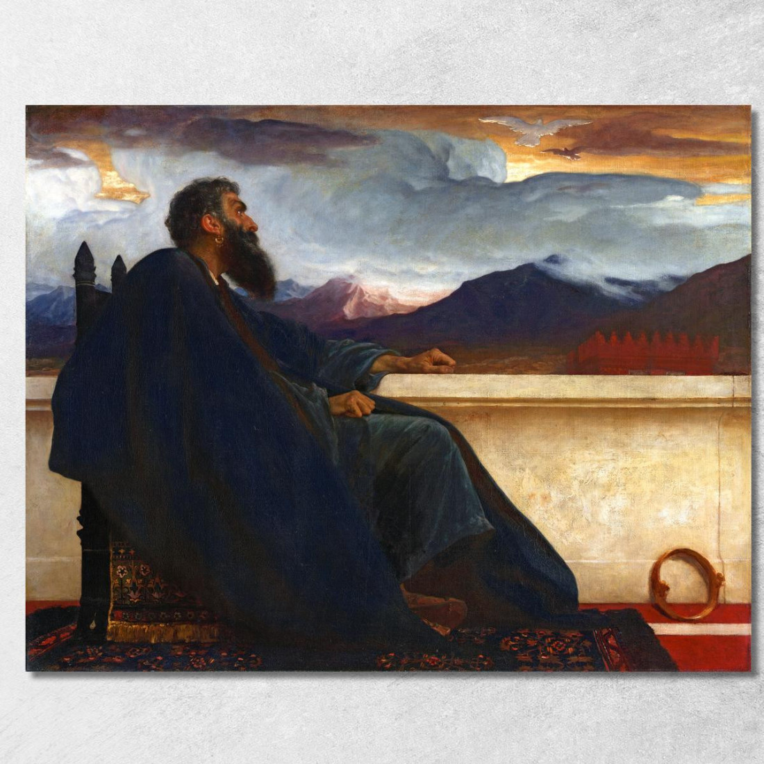 David, Oh, Si J'Avais Des Ailes Comme Une Colombe ! Car Alors Je M'Envolerais Et Serais Au Repos Frederic Leighton tableau impre