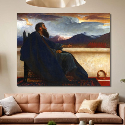 David, Oh, Hätte Ich Flügel Wie Eine Taube! Dann Würde Ich Davonfliegen Und Zur Ruhe Kommen Frederic Leighton drucken auf leinwa