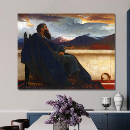 David, Oh, Hätte Ich Flügel Wie Eine Taube! Dann Würde Ich Davonfliegen Und Zur Ruhe Kommen Frederic Leighton drucken auf leinwa