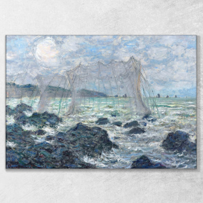 Reti Da Pesca A Pourville 1882 Claude Monet mnt25 quadro stampato su tela