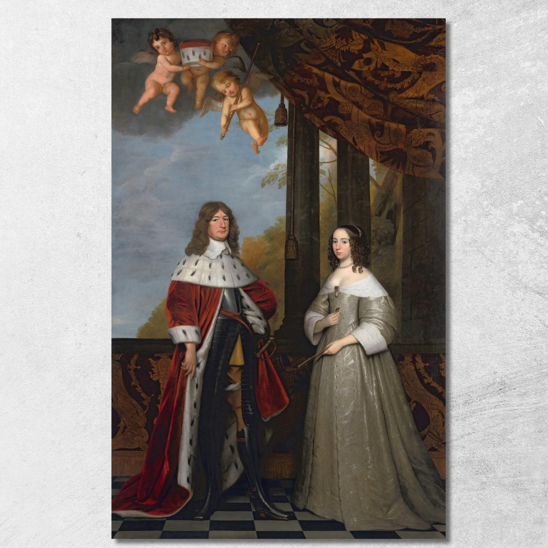 Portrait De Friedrich Wilhelm, Électeur De Brandebourg Et De Son Épouse Louise Henriette, Comtesse D'Orange-Nassau Gerard van Ho