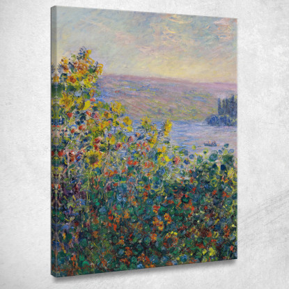 Aiuole Di Fiori A Vetheuil 1881 Claude Monet mnt26 quadro stampato su tela