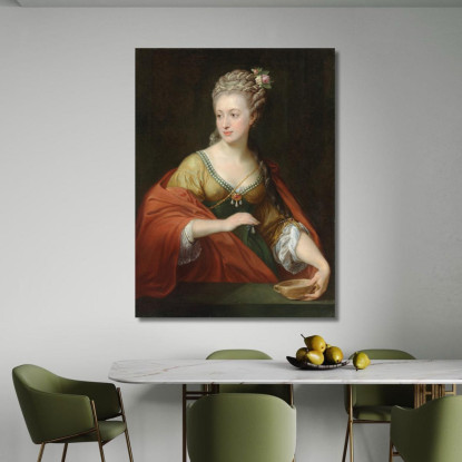 Portrait D'Une Dame Traditionnellement Identifiée Comme Alexandra Evitchevna Demidov Comme Cléopâtre Pompeo Batoni tableau impre