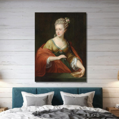 Portrait D'Une Dame Traditionnellement Identifiée Comme Alexandra Evitchevna Demidov Comme Cléopâtre Pompeo Batoni tableau impre