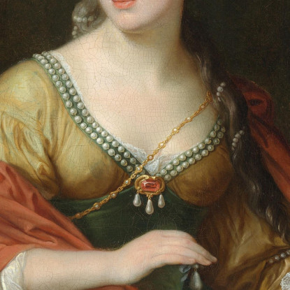 Portrait D'Une Dame Traditionnellement Identifiée Comme Alexandra Evitchevna Demidov Comme Cléopâtre Pompeo Batoni tableau impre