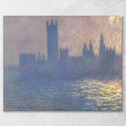 Houses Of Parliament Effetto Luce Solare 1903 Claude Monet mnt29 quadro stampato su tela