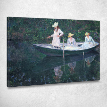 Nella Barca Norvegese A Giverny 1887 Claude Monet mnt32 quadro stampato su tela