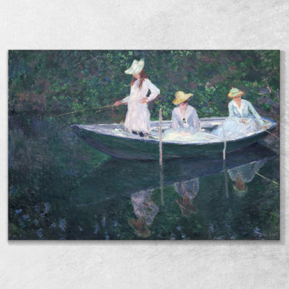 Nella Barca Norvegese A Giverny 1887 Claude Monet mnt32 quadro stampato su tela