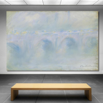 Ponte Waterloo Claude Monet mnt36 quadro stampato su tela