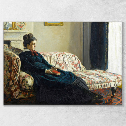 Meditazione Madame Claude Monet mnt40 quadro stampato su tela