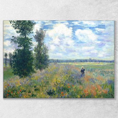 Campo Di Papaveri Argenteuil 1875 Claude Monet mnt47 quadro stampato su tela