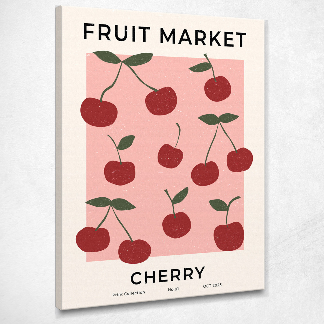 Quadro Boho Chic Minimal Mercato Della Frutta Ortofrutticolo Ciliegie Rosse  bho14 quadro stampato su tela