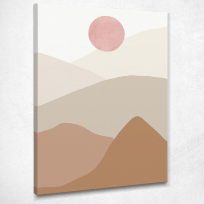 Quadro Boho Chic Minimal Tramonto Su Colline  bho39 quadro stampato su tela