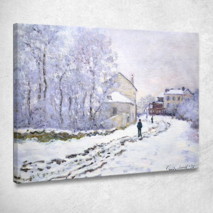 Neve Ad Argenteuil 1875 Claude Monet mnt60 quadro stampato su tela