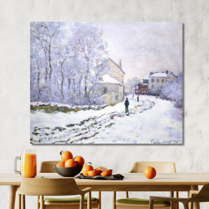 Neve Ad Argenteuil 1875 Claude Monet mnt60 quadro stampato su tela