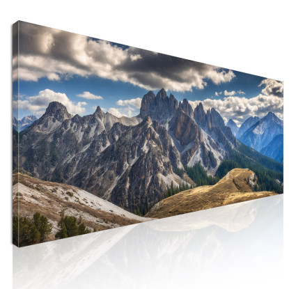 Quadro Montagne Viste Mozzafiato Sulle Montagne Sotto Cieli Drammatici  mow4 quadro stampato su tela