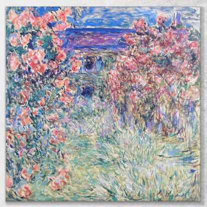 La Casa Tra Le Rose 03 1925 Claude Monet mnt78 quadro stampato su tela