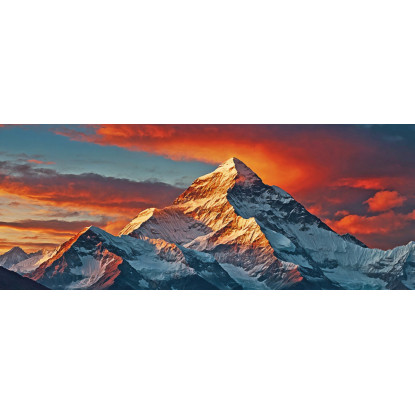 Quadro Montagne Tramonto Che Illumina Maestose Cime Innevate  mow34 quadro stampato su tela