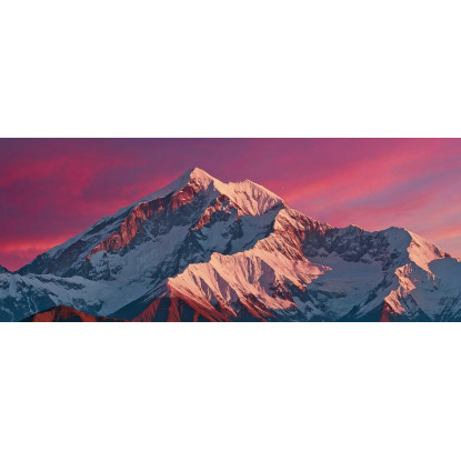 Quadro Montagne Alba Rosa Vibrante Sulle Maestose Montagne Innevate  mow39 quadro stampato su tela