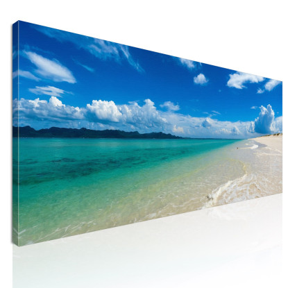 Quadro Paesaggio Mare Spiaggia Deserta Con Mare Turchese E Cielo Blu  seal11 quadro stampato su tela