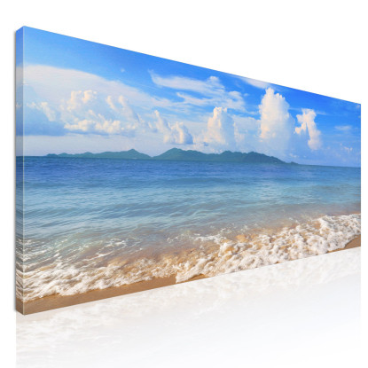 Quadro Paesaggio Mare Spiaggia Incantevole A Koh Samui Con Mare Turchese  seal24 quadro stampato su tela