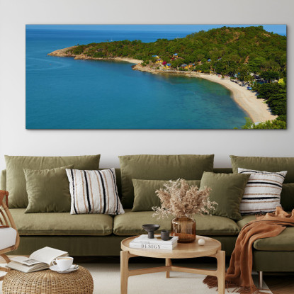 Quadro Paesaggio Mare Spiaggia Di Thongson Bay Con Ville E Mare Trasparente seal25 quadro stampato su tela