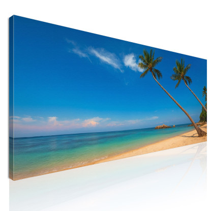 Quadro Paesaggio Mare Spiagge Tropicali Con Palme Mare Azzurro E Cielo Limpido  seal33 quadro stampato su tela