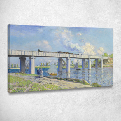 Il Ponte Ferroviario Ad Argenteuil 1873 Claude Monet mnt87 quadro stampato su tela