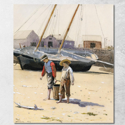 Un Panier De Palourdes Winslow Homer tableau impression sur toile