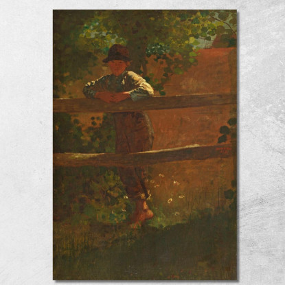 Un Ragazzo Di Campagna Winslow Homer quadro stampato su tela