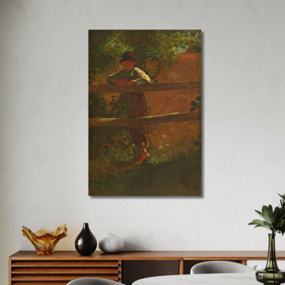Un Ragazzo Di Campagna Winslow Homer quadro stampato su tela