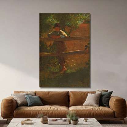 Un Ragazzo Di Campagna Winslow Homer quadro stampato su tela