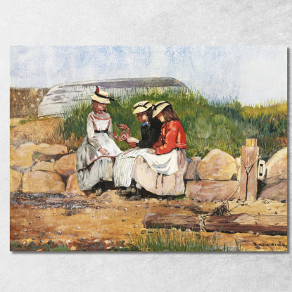 La Fille D'Un Pêcheur Winslow Homer tableau impression sur toile